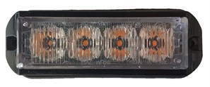 LED Strobelys Høyt med 4x3W Oransje LED 930 Volt R65
